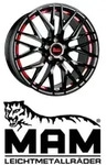 MAM RS4 8x18 5/108,0 ET45 Black Painted Red Inside