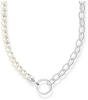 Thomas Sabo KE2188-082-14-L45v Damen-Kette für Charms Silber und Weiße Perlen
