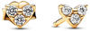 Pandora 263003C01 Damen-Ohrstecker Herz mit Dreifachem Stein Goldfarben