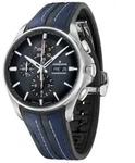 Junghans 27/4227.00 Meister Chronoscope Herrenuhr Automatik Schwarz/Blau