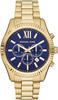 Michael Kors MK9153 Herrenuhr Lexington Chronograph Goldfarben/Blau