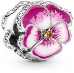 Pandora 790777C01 Charm Silber Pinkfarbenes Stiefm&uuml;tterchen