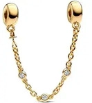 Pandora 763515C01-05 Sicherheitskette Dreifacher Klarer Stein Goldfarben