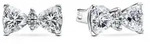 Pandora 293506C01 Damen-Ohrstecker Silber Funkelnde Schleife