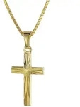 trendor 08508 Kreuz f&uuml;r Kinder Gold 333/8 Karat 18 mm + goldplattierte Kette,...