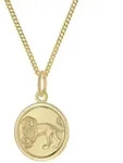 trendor 28468-08 Kinder Sternzeichen L&ouml;we Gold 333 mit vergoldeter Kette, 45 cm