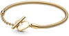 Pandora 569285C00 Damen-Armband Herz T-Bar Goldfarben, 19 cm