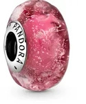 Pandora 798872C00 Silber Bead-Charm Welliges Pink Muranoglas