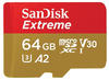 SanDisk SDSQXAH-064G-GN6MA, 64 GB SanDisk Extreme microSDXC Kit Speicherkarte
