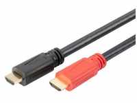 DIGITUS HDMI Anschlusskabel High Speed Ethernet + Signalverstärke DB-330118-100-S