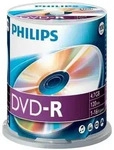 Philips DM4S6B00F/00, 1x100 Philips DVD-R 4,7GB 16x SP