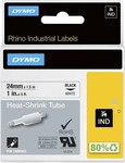 Dymo 1805443, Dymo Rhino Hei&szlig;schrumpfschlauch 24 mm x 1,5 m schwarz auf wei&szlig;