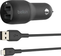 Belkin CCD001bt1MBK, Belkin USB-A Kfz-Ladeger&auml;t, 24W 1m Lightning-Kabel CCD001bt1MBK