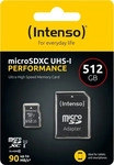 Intenso 3424493, Intenso microSDXC 512GB C10 UHS-I U1 Performance Adapte