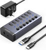 UGREEN USB-C to 7-Port USB-A 3.0 Hub DC 12V EU 90307