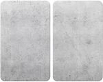Herdabdeckplatte 2er Set BETON