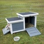Trixie natura Kleintierhaus mit 2 Eing&auml;ngen - grau/wei&szlig;