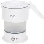 Adler AD 1377 Reise-Wasserkocher 0,6 l Silikon weiss
