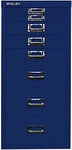 Bisley Schubladenschrank 8 Sch&uuml;be Oxfordblau 279 x 380 x 590 mm 1016203