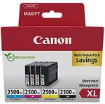 Canon 2500 Original Tintenpatrone Schwarz, Cyan, Magenta, Gelb 4er-Pack 1267140