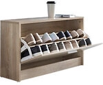WOHNLING Schuhschrank Laminierte Spanplatte Board 1 T&uuml;r 1274298