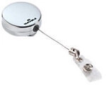 DURABLE Chrome Ausweishalter Abrollmechanismus Silber 10 St&uuml;ck 4936869