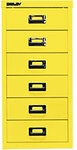 Bisley Schubladenschrank 6 Sch&uuml;be Gelb 279 x 380 x 590 mm 1016193