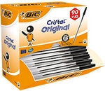 BIC Cristal Original Kugelschreiber Schwarz Mittel 0.4 mm 100 St&uuml;ck 5494554