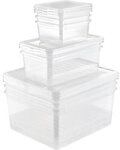 keeeper bea Kunststoff Aufbewahrungsbox Transparent 18 cm x 3 cm 8 St&uuml;ck...