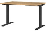 GERMANIA GW-Mailand H&ouml;henverstellbar Sitz-Stehschreibtisch Eiche T-Fu&szlig; 1.200 (B) x