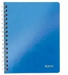 Leitz WOW Collegeblock A5 kariert, drahtgebunden PP-Einband 46410036 160 Seiten 80