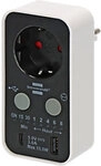 brennenstuhl Countdown-Timer-Stecker mit 1x USB-C, 1x USB-A Schwarz 1506180 1270227