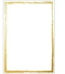 Sigel Briefpapier mit Motiv Golden Frame Wei&szlig; 50 Blatt