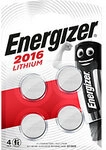 Energizer Knopfzellen CR2016 3 V Lithium 4 St&uuml;ck 1001615