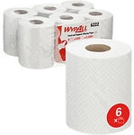 WYPALL Professional Wischt&uuml;cher Wei&szlig; 1-lagig 6222 6 Rollen &agrave; 430 Blatt 1099070