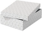 Esselte Home Aufbewahrungsbox 628284 Medium, flach, 100 % recycelter Karton Wei&szlig; 265
