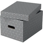 Esselte Home Aufbewahrungsbox 628283 Medium 100 % recycelter Karton Grau 265 x 365 x