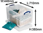Really Useful Box Kunststoff Aufbewahrungsbox 84 L Transparent 44 x 71 x 38 cm 84CCB