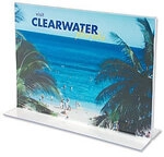 Deflecto Tischaufsteller DIN A4 quer T-Form 29,7 (B) x 21 (H) cm Transparent 6670233