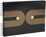 Exacompta Graphik Fotoalbum Spiralbindung Hardcover 32 x 22 cm Schwarz 50 Seiten