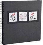 Exacompta Me & You Spiralfotoalbum Hardback Papier 33 x 35 x 3,3 cm Schwarz 1192017