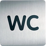 DURABLE Picto Schild WC Zum Ankleben Edelstahl 15 x 15 cm 495723