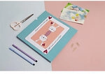 Exacompta Carte de Jeu Fotoalbum Hardback Papier 24,7 x 24,7 x 1,7 cm Rosa, Blau
