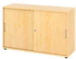 Hammerbacher Schrank Spanplatte 2 Fachb&ouml;den abschlie&szlig;bar Ahorn Braun 1148517