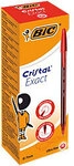 BIC Cristal Exact Kugelschreiber Rot Extra Fein 0.28 mm 20 St&uuml;ck 1052353