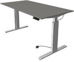 Kerkmann Move 3 Tube Sitz-Stehschreibtisch Rechteckig Graphit T-Fu&szlig; 1.600 (B) x 800