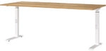 GERMANIA GW-Mailand H&ouml;henverstellbar Schreibtisch Eiche C-Fu&szlig; 1.800 (B) x 800 (T) x