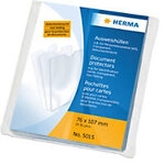 HERMA Ausweish&uuml;llen Transparent PP (Polypropylen) 10,7 x 7,6 cm 25 St&uuml;ck...