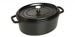 Staub La Cocotte 29cm oval, schwarz, Gusseisen 1124877