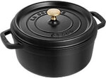 Staub La Cocotte 24cm rund, schwarz, Gusseien 1124869